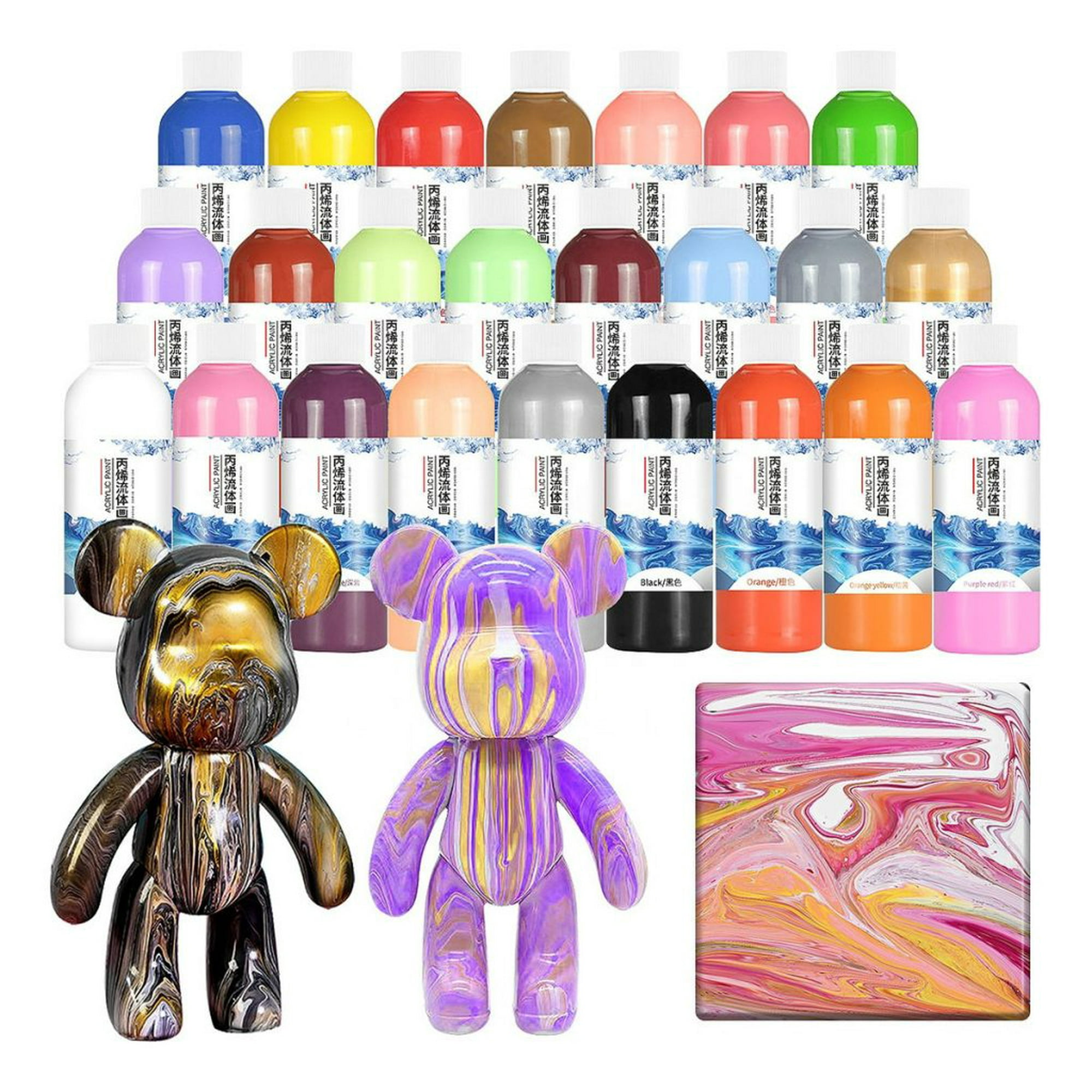 Hangar77 - Set 25 Pinturas Acrilicas 60ml Pastel Decoración Cuadros