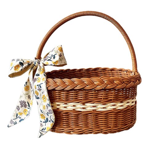 Ioensy - Cestas De Picnic Con Asas Cestas De Flores Para Acampar Al Aire Libre Recolección De Huevos Estilo F