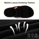 thumbnail image 4 of Pantuflas negras de doble tira con memoria de espuma LongBay para mujer, talla 9-10, 4 of 6