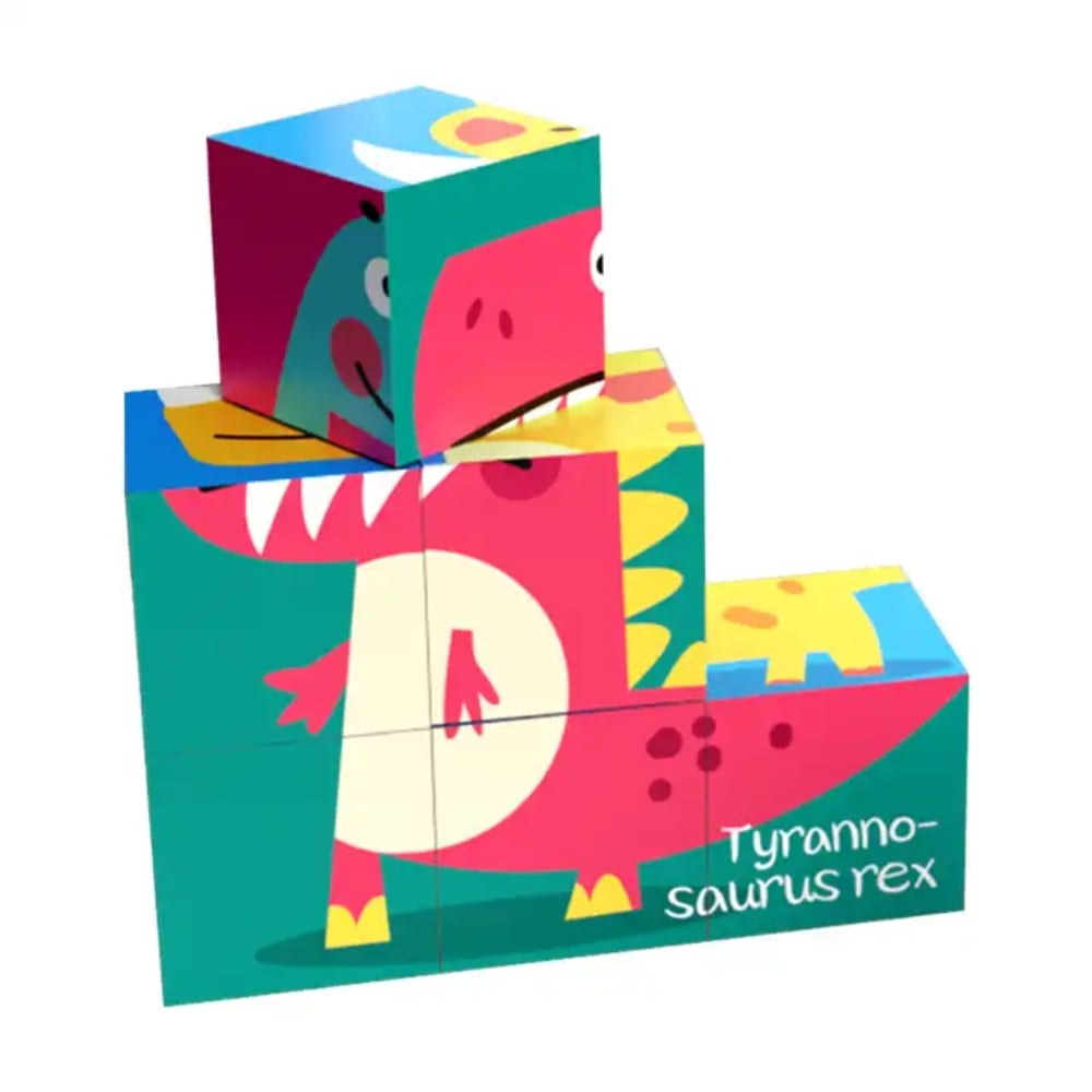 Otuti - Puzzle En Bloques De Dinosaurios 6 En 1 +2 Años