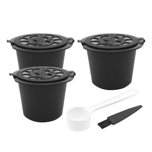 Bothyi - Cápsulas De Café Reutilizables Con Cuchara Coffeeware Para Cafe Bar Style B Black
