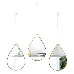 Genérico - Set 3 Espejo Lágrima Decorativo Pared Gota Hogar Jhn