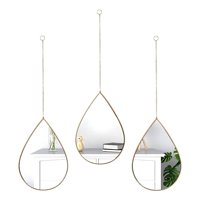Genérico - Set 3 Espejo Lágrima Decorativo Pared Gota Hogar Jhn