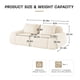 thumbnail image 3 of 82" Modern Modular Sectional Sofa for Living Room,Flannelette Fabric,highly textured,Oversized 2-Seater Couch,boneless sofa,Deep Seat,Buckle connection,Anti-slip Design,No Assembly,Cream, 3 of 3