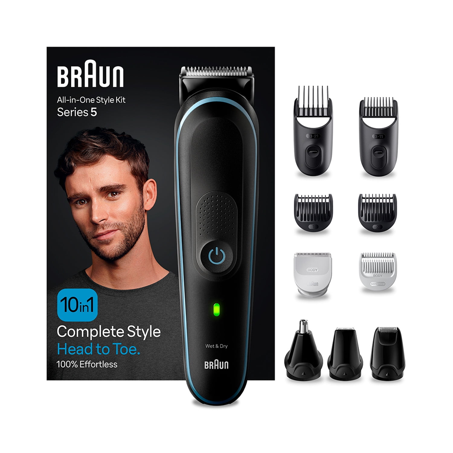 Braun - Afeitadora Y Cortadora De Barba Mgk5445 Negro