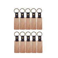 Bothyi - 10 Uds Llavero De Madera En Blanco Llavero Titular Para Manualidades Diy Bolsa Colgante Hogar Rectangular