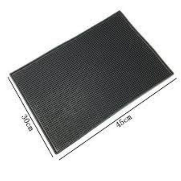 Goma Bar Negra 45 X 30 Cm Escurridor Vaso Copas