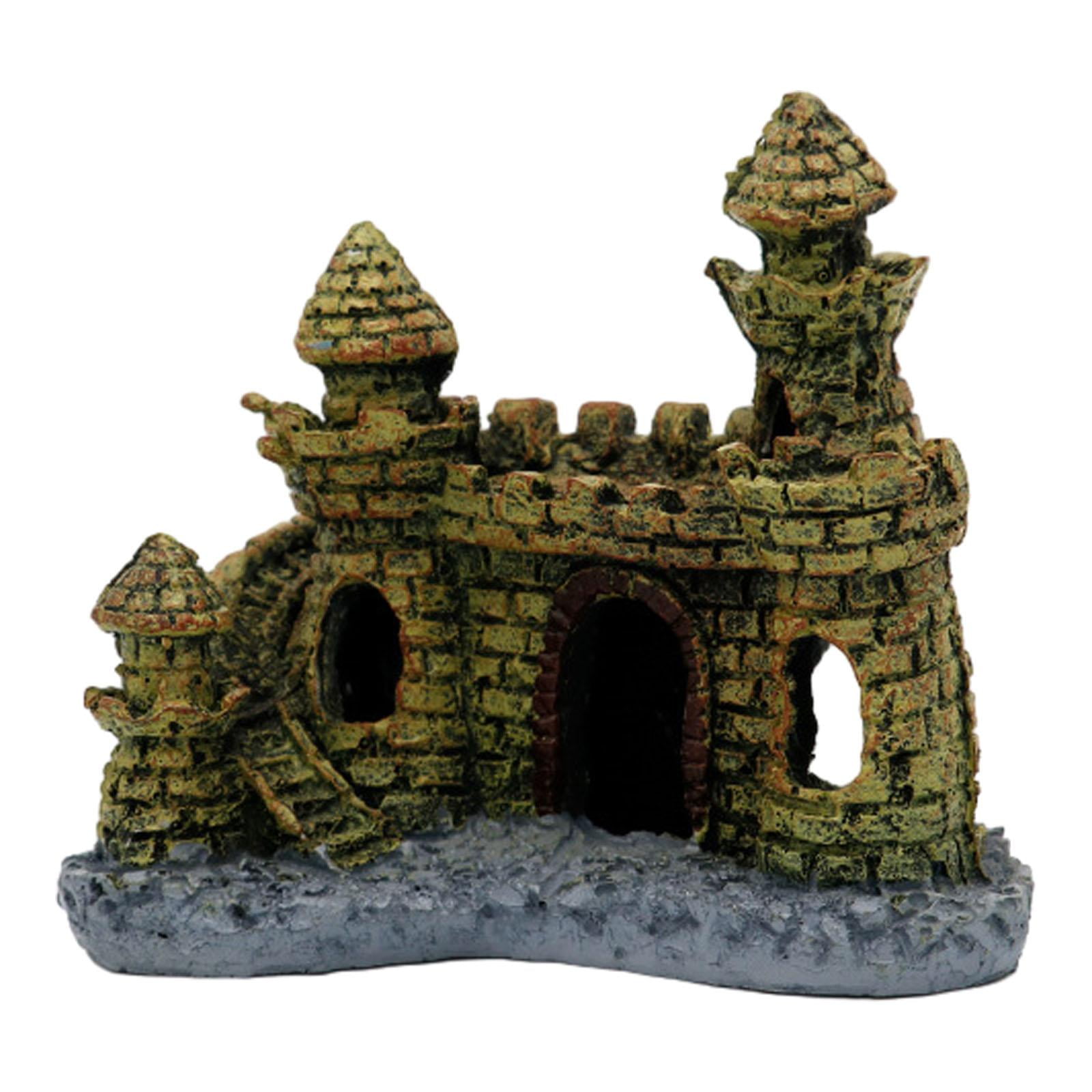 Magideal - Decoración De Castillo De Resina Para Acuario, Adorno De Castillo Para Pecera, Accesorios De Decoración De Pecera Con Castillo Antiguo Para Peces Bett Estilo A