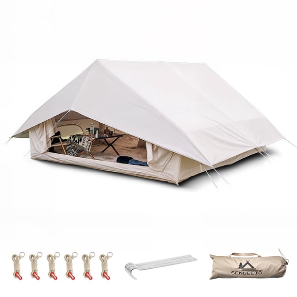 Lona de Camping 3 m x 2,1 m para 4/6 Personas, Protección UV 4 Estaciones, Impermeable PU 3000 mm, Refugio Multifuncional Ultraligero, Toldo para Sombra, Portátil para Viajes y Excursionismo
