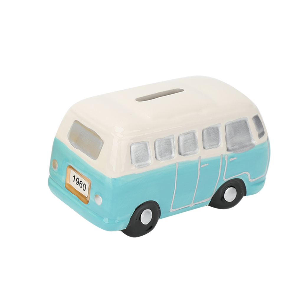 Homewell - Alcancía Cerámica Kombi Celeste1960