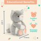 thumbnail image 4 of Peluche de peluche B. toys B. Softies Plush Cat de 12 pulgadas, lavable, 4 of 6