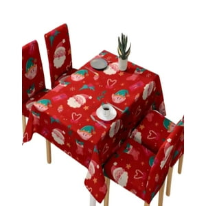 Genérico - Mantel Y Fundas De Sillas Navidad 7 Piezas Decoración 31O1