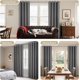 thumbnail image 5 of Cortinas opacas Joydeco, 274 cm de longitud, 2 paneles, color gris claro, 5 of 9