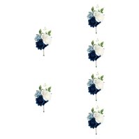 Magideal - 6 Piezas De Ramilletes De Boda Con Flores Artificiales Para Hombre Y Mujer, Elegantes Y A La Moda, Para Novias Y Novios, Para Fiestas Y Bodas.