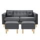 thumbnail image 1 of Sofa New Retro 3c + 2 Pouf Felpa 05 Gris, 1 of 6