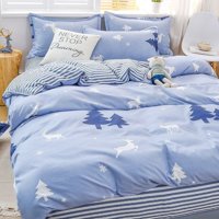 Milsleep - Juegos De Cama De Poliéster Baby Blue Stars Snow
