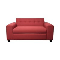 Diseños Valestrini - Sofa Tres Cuerpos Brazo Redondo Lino Rojo