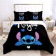 thumbnail image 1 of Stitch Pattern Bedding Sets Comforter Quilt Bed Cover Duvet Cover Pillow Case 2-3 Pieces Sets Kids Adult Size Bedroom Decor, 1 of 5