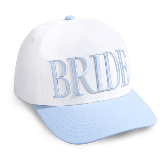 Trucker Hat xo, Fetti White + Blue Bride, accesorio de despedida de soltera
