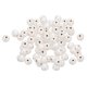 thumbnail image 1 of Perlas de madera pintadas de blanco perla de 100 piezas Perlas espaciadoras Fabricación de joyas 10 mm, 1 of 5