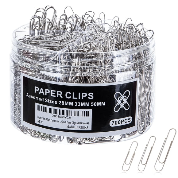 Clips para papel wakawaga 700 uds de tamaños variados