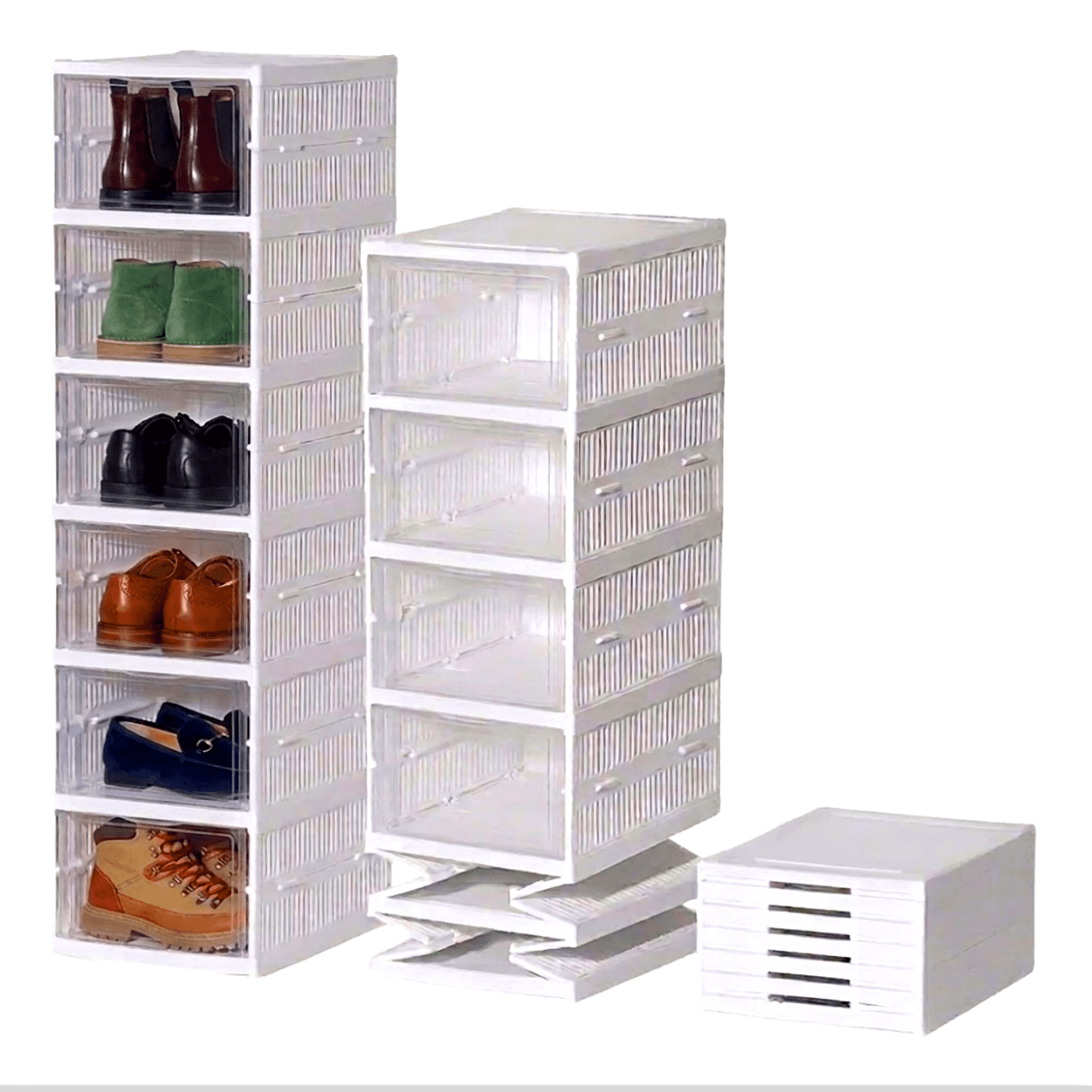 Atenza - Zapatero Organizador 6 Niveles Cajonera Para Zapatos Estante