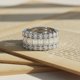 thumbnail image 3 of Conjuntos de Anillos de Boda de Moissanita Dorada para Mujer Color D Claridad VVS1 Anillo de Banda de Moissanita para Mujer Anillos de Eternidad de Plata Esterlina 925 Talla 5-9, 3 of 9