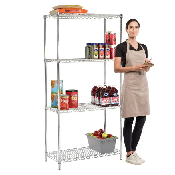 Estante 90x45x180 cm Acero Cromado ProChef. Capacidad 480 kg | Lider