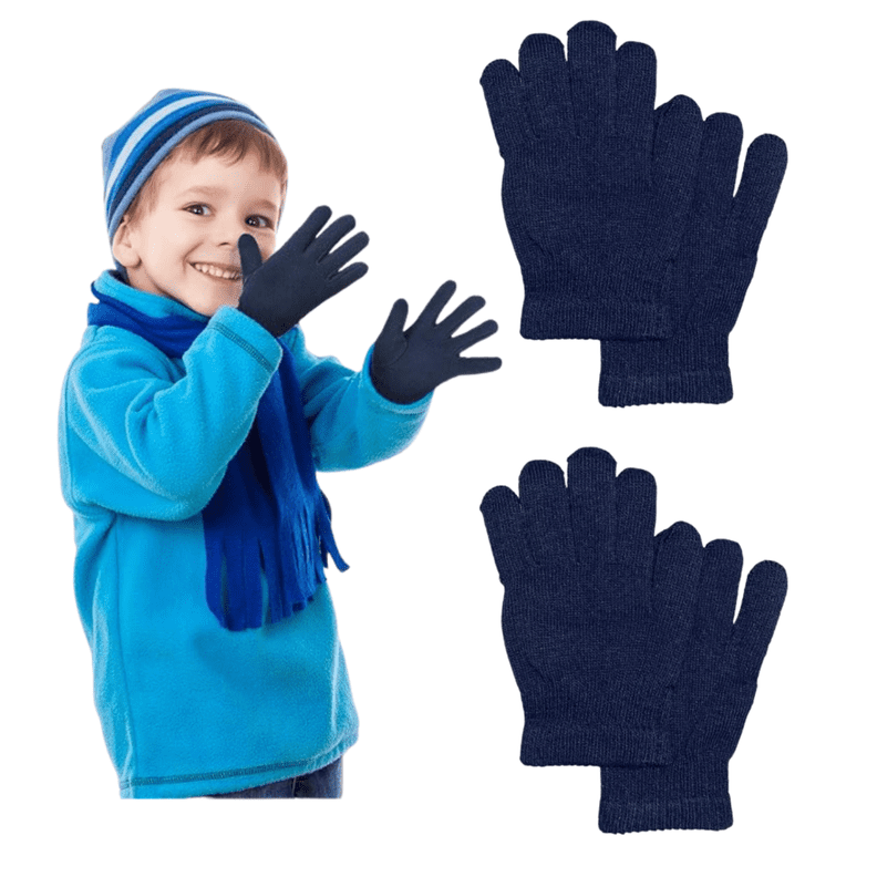 Genérico - Pack 12 Guantes De Lana Largos Para Niños Niñas Escolar Invierno