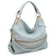 thumbnail image 1 of Bolso Hobo Dasein de cuero vegano con strass para mujer, color azul claro, 1 of 2