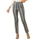 thumbnail image 1 of Pantalones de Cuadros para Mujer de Cintura Alta, Tartán a Cuadros, Pantalones Casuales para el Trabajo en la Oficina y Uso Diario, Talla L, Color Verde, 1 of 6