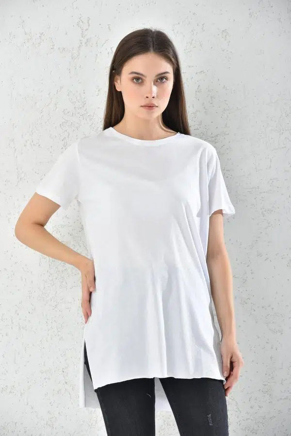 Home Fashion - Polera Mujer Blanco Manga Corta Talla L