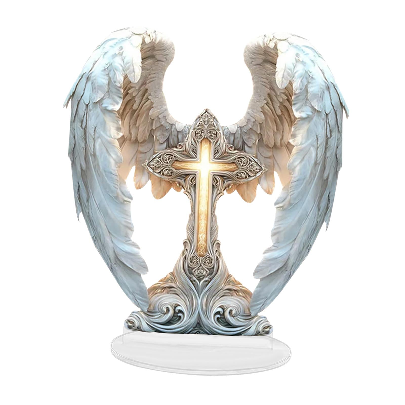 Magideal - Escena Navideña Decoración Acrílica Navideña Placa Plana Para Escritorio Adorno Resistente Diseño Artístico Adecuado Para Estantería Comedor Sala De E Cruz