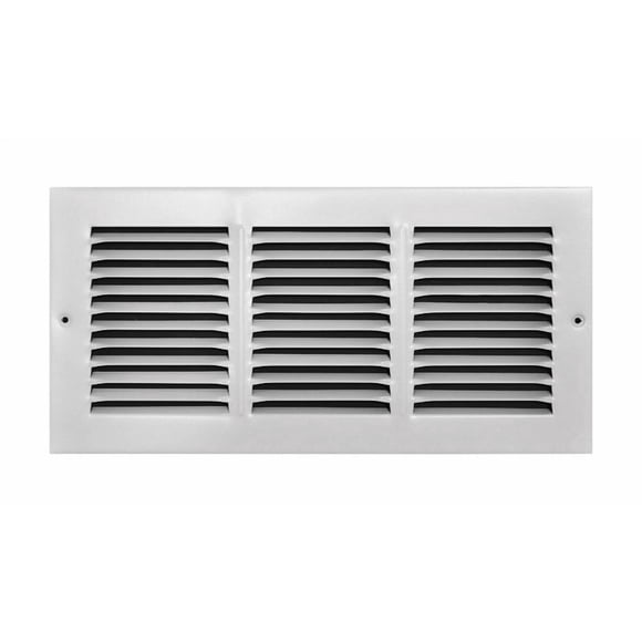 Return Air Grille Tru Aire, 15 x 36 cm, acero de 1 vía, color blanco