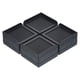 thumbnail image 1 of Uxcell Elevadores de Muebles de 1.5 Pulgadas Elevadores de Cama Cuadrados Ajustables Apilables para Sofá, Negro Paquete de 4, 1 of 7