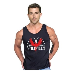 Persodesign - Polera Diseño Valhalla Vikyngos Musculosa Tank Gym Life Talla M Negro Hombre