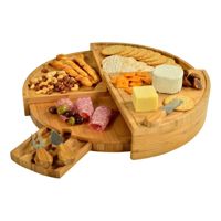 Genérico - Tabla Picoteo Cóctel Madera Geométrica