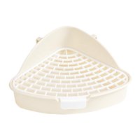 Magideal - Bandeja De Arena Para Conejos, Orinal De Animal Pequeño, Entrenador, Jaula Antisalpicaduras, Caja De Cama Para Inodoro, Fácil De Limpiar Para Animales , Blanco