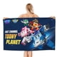 thumbnail image 1 of Robocar Poli Toalla de playa de secado rápido con diseño temático, regalo para mujeres y niñas, ideal para cumpleaños, fans, amantes de la música, uso en la playa o al aire libre, 78 × 150 cm, 1 of 6