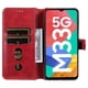 thumbnail image 2 of Funda Billetera para Samsung Galaxy M33 5G con Porta Tarjetas y Soporte Ajustable Rojo, 2 of 6