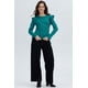 thumbnail image 4 of Polera Mujer Con Vuelo Rib Recogido Verde, 4 of 4