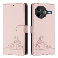 Funda Tipo Cartera Foxdock Para Xiaomi Poco F7 Pro 5G Con Soporte, Ranuras, Rfid, Diseño De Gato