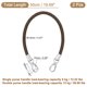 thumbnail image 2 of Correa de bolso de cuero Uxcell, paquete de 2 correas cortas de cuero PU trenzado de 50 cm para reemplazo de bolso (correa de café oscuro + cierre de plata), 2 of 6