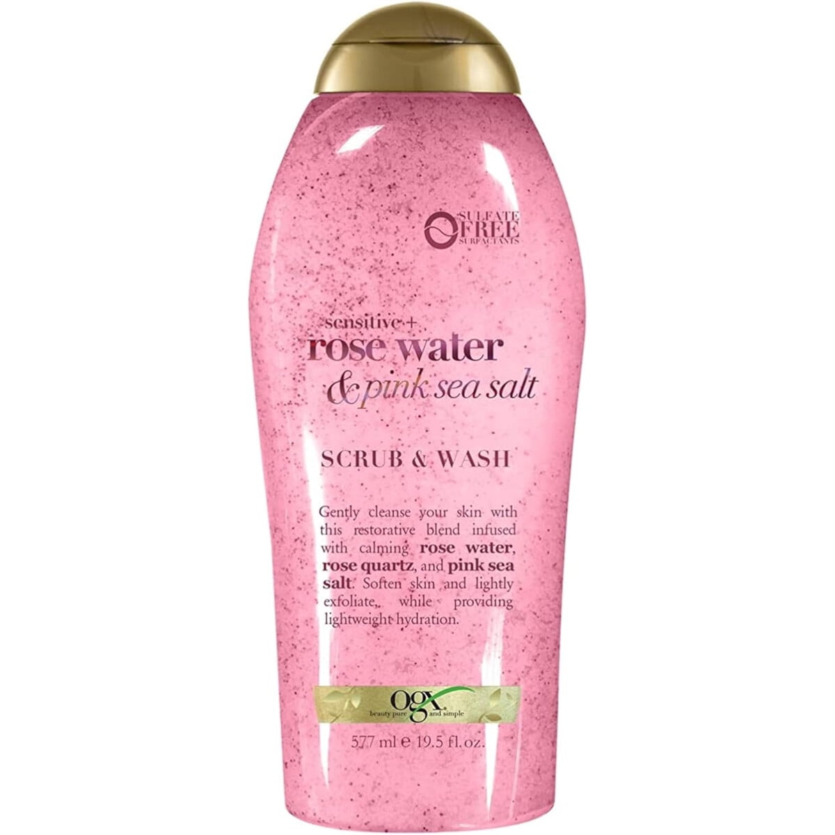 Gel De Ducha Ogx Agua De Rosas Sal Rosa 577ml Piel Sensible