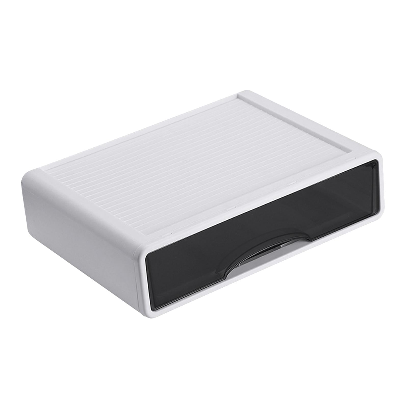 Magideal - Cajón De Escritorio, Caja De Almacenamiento, Organizador De Escritorio Cosmético, Contenedor Organizador De Maquillaje, Cajón Organizador Apilable Par L