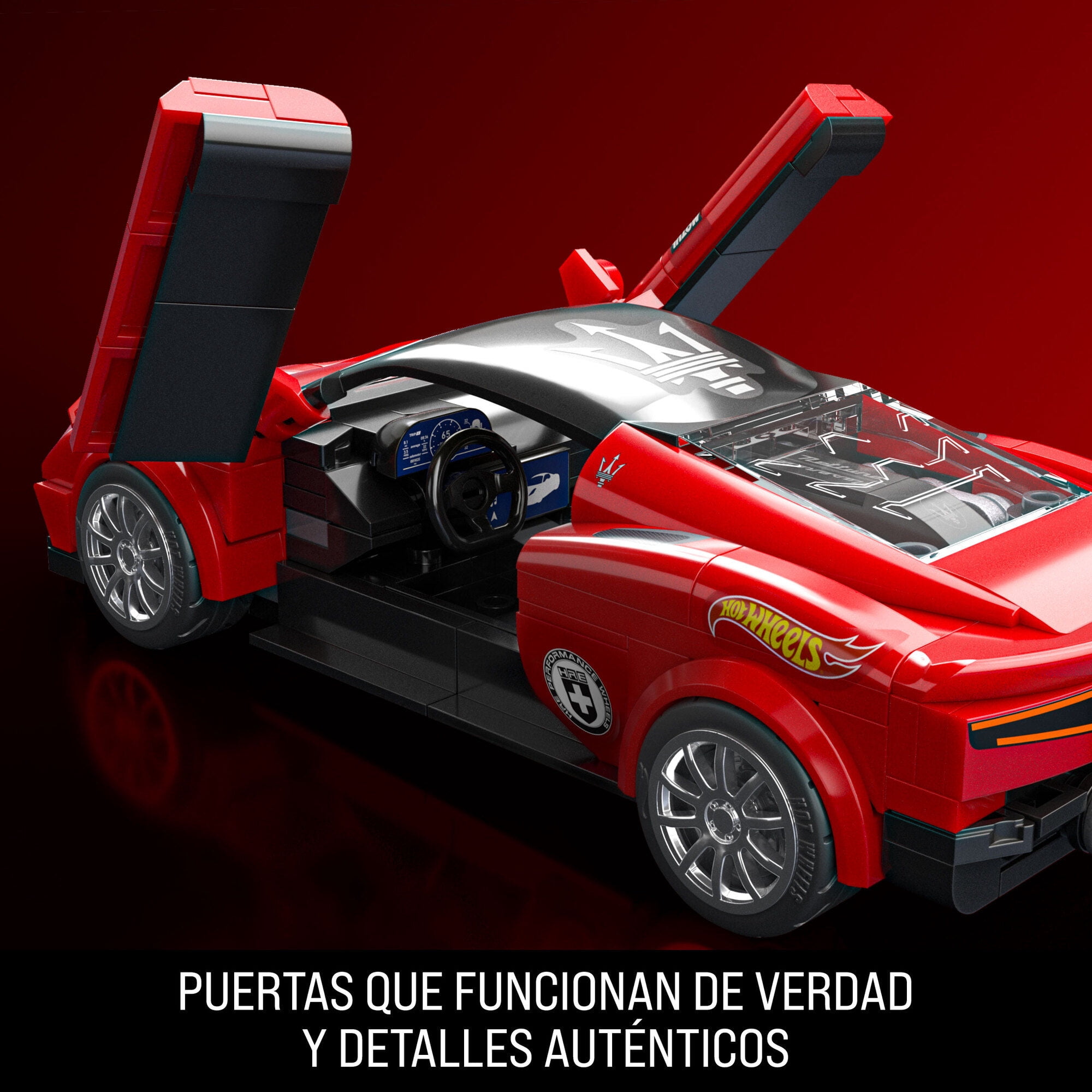 set de construcción Mattel Brick Shop Hot Wheels Speed Maserati