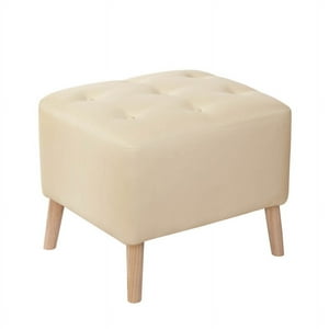 Latam Home - Pouf Lyon Pu Beige