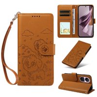 Funda Billetera Foxdock Compatible Con Oppo Reno 10 5G, Diseño Perrito Tierno, Ranuras Para Tarjetas Y Soporte Plegable