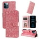 thumbnail image 1 of Funda tipo cartera FOXDOCK para iPhone 12 Mini , diseño girasol en relieve, cuero PU, cierre magnético, soporte y tarjetero, 1 of 5