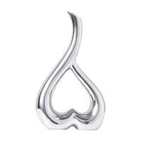 Magideal - Jarrón En Forma De Corazón, Estatua, Maceta, Mesa, Centro De Mesa, Escultura, Jarrón De Cerámica, Figurita, Florero De Cerámica Para El Escritorio Del Plata